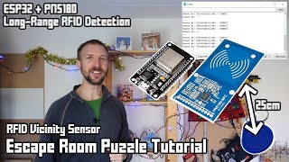 Long-range RFID Vicinity Sensor Christmas Escape Room Puzzle Tutorial using PN5180 and ESP32