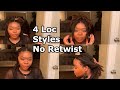 Four Loc Styles in Four Minutes | No Retwist Necessary!