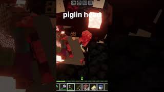 Easy piglin head..🐷 #minecraft #viral