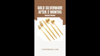 Gold Silverware Set *after using in dishwasher for 2 months*