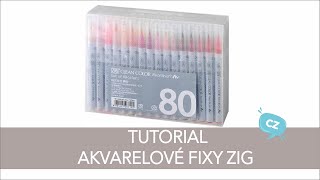 TUTORIAL - akvarelové fixy Zig Clean Color Real Brush - vše co o nich potřebujete vědět