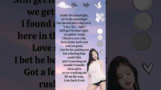 you and me jennie rap part #shorts #short #shortsfeed #shortvideo #lyrics #blackpink