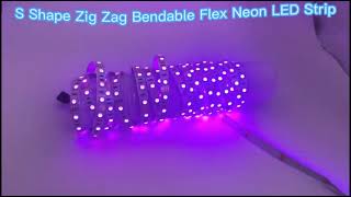 S Shape Zig Zag Bendable Flex Neon LED Strip