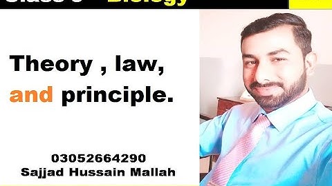 Theory ,law, and principle, ch:02 class 9 Biology By Sajjad Hussain Mallah