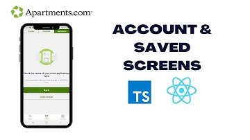 Building the Account & Saved Screens - React Native Apartments.com Clone - Part 6