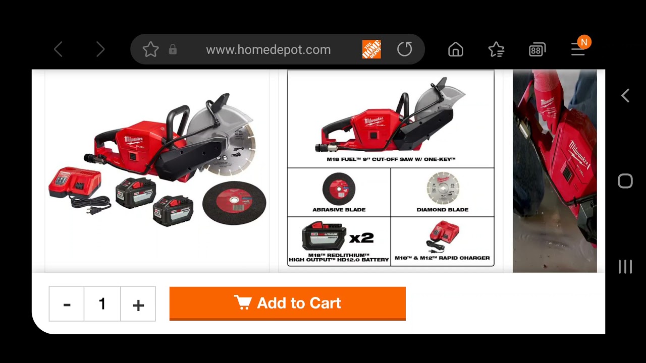 Milwaukee M18 Fuel 9inch Cut Off Saw Deal!!