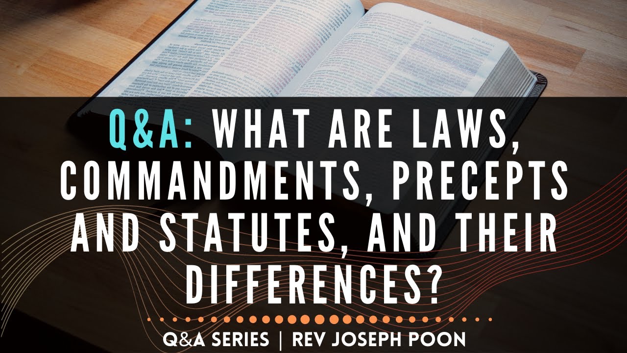 What Are Laws, Commandments, Precepts And Statutes, And Their