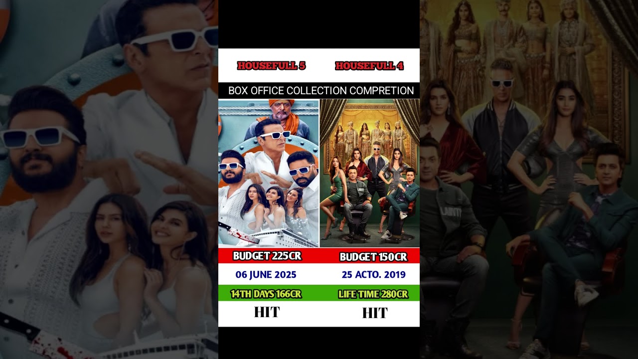 HOUSEFULL 5 VS HOUSEFULL 4 MOVIE BOX OFFICE COLLECTION COMPRETION