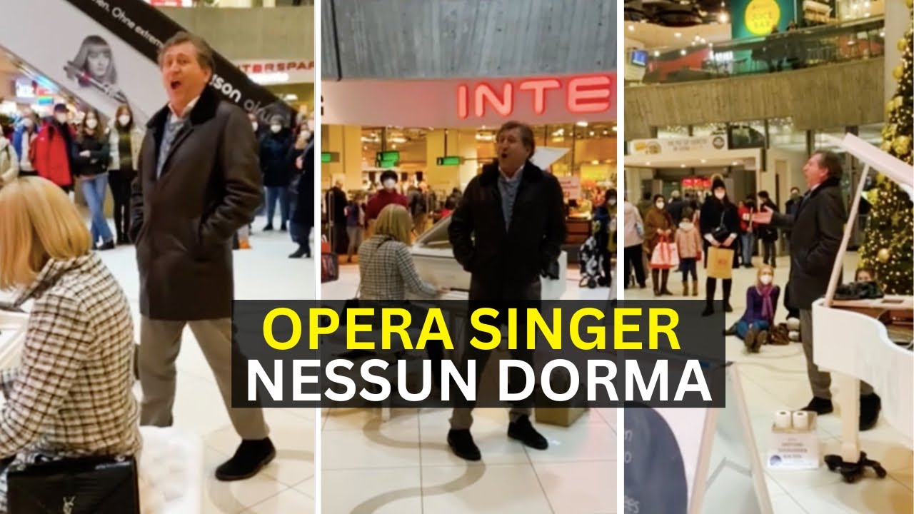 NESSUN DORMA - Opera Singer Stuns Crowd At A Shopping Mall - YouTube