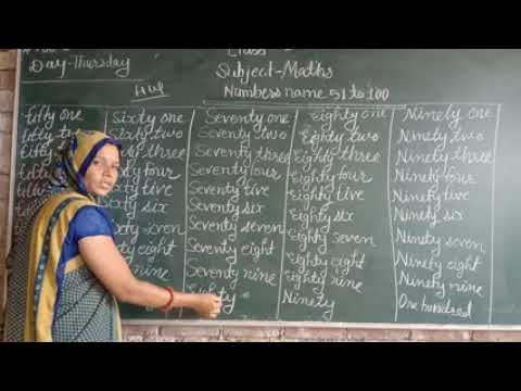 1st Class Maths 51 to 100 Numbers Name - YouTube