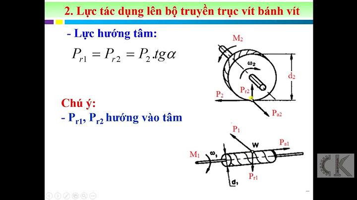 Tính toán bộ truyền trục vít bánh vít