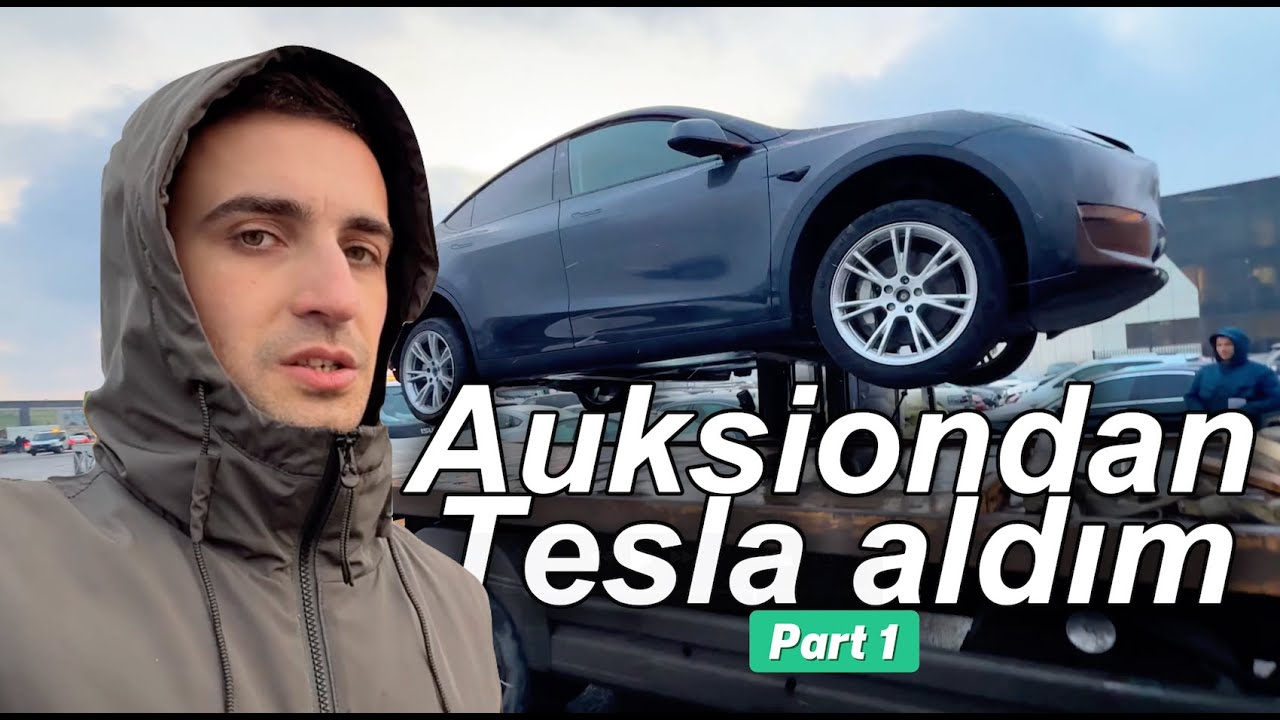 Amerikadan Tesla Model Y aldım! Auksiondan necə almaq olar? | Gömrük, Zədələr, Çatdırılma | Part 1