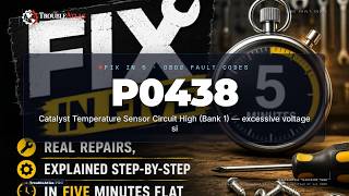 P0438 Explained — Catalyst Temperature Sensor Circuit High (Bank 1) — excessive voltage si | Trouble