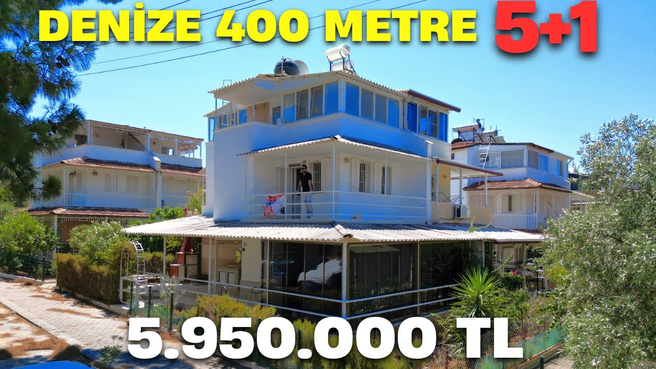Didim Akbük’te Denize 400 Metre Geniş Bahçeli 5+1 Bitişik Nizam Villa