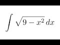 Integral of sqrt(9-x^2) (substitution)