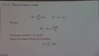 New Approach to Matrix Perturbation: Beyond the Worst-Case Analysis - Van H. Vu
