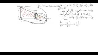 مسألة للثالثة متوسط حول نظرية طالس