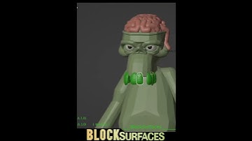 Short Blender Addon Blocksurfaces: Zombie Character Modeling Timelapse   #3dmodeling #blender