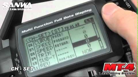 SANWA MT-4 2.4GHz Telemetery R/C System Official Video