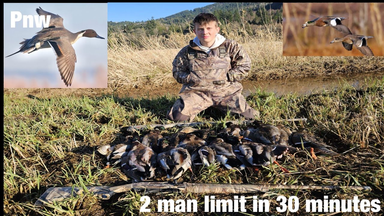 PNW 2 MAN MIXED BAG DUCK HUNT!! LIMITED IN 30 MINUTES!!