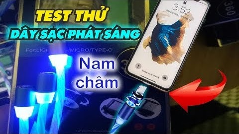 Trên tay CÁP SẠC NAM CHÂM PHÁT SÁNG thông minh sạc cho mọi điện thoại