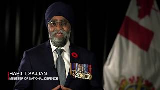 Remembrance Day message from MND Sajjan