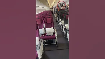 Economy Class Qatar Airways Airbus A350 900 Comfortable Journey Best Airline Travel Qatar 