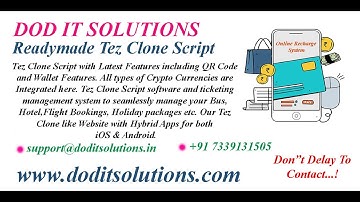 Tez Clone Script | Tez Clone | DOD IT SOLUTIONS