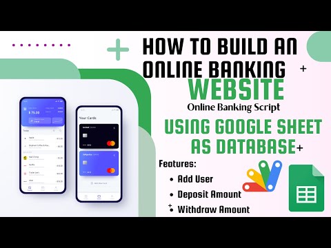 How to build online banking web app using web Appscript or Google Sheet | online banking System