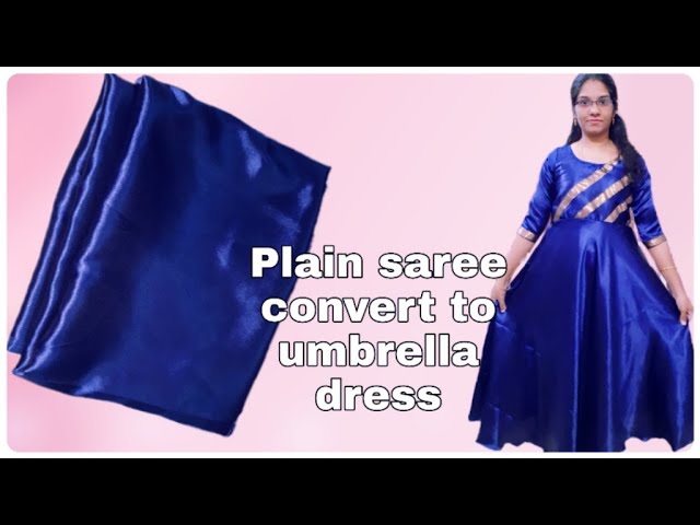 How to convert saree into long gown easily |தமிழில் easy anarkali gown from  old saree #sareeintogown - YouTube