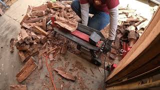 Testing Out The Harbor Freight Electric Log Splitter. How To Avoid A Hospital Trip!