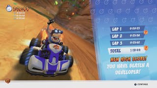 Crash Team Racing Nitro-Fueled - Developer Time Trials Part 1: N. Sanity Beach/Gem Stone Valley