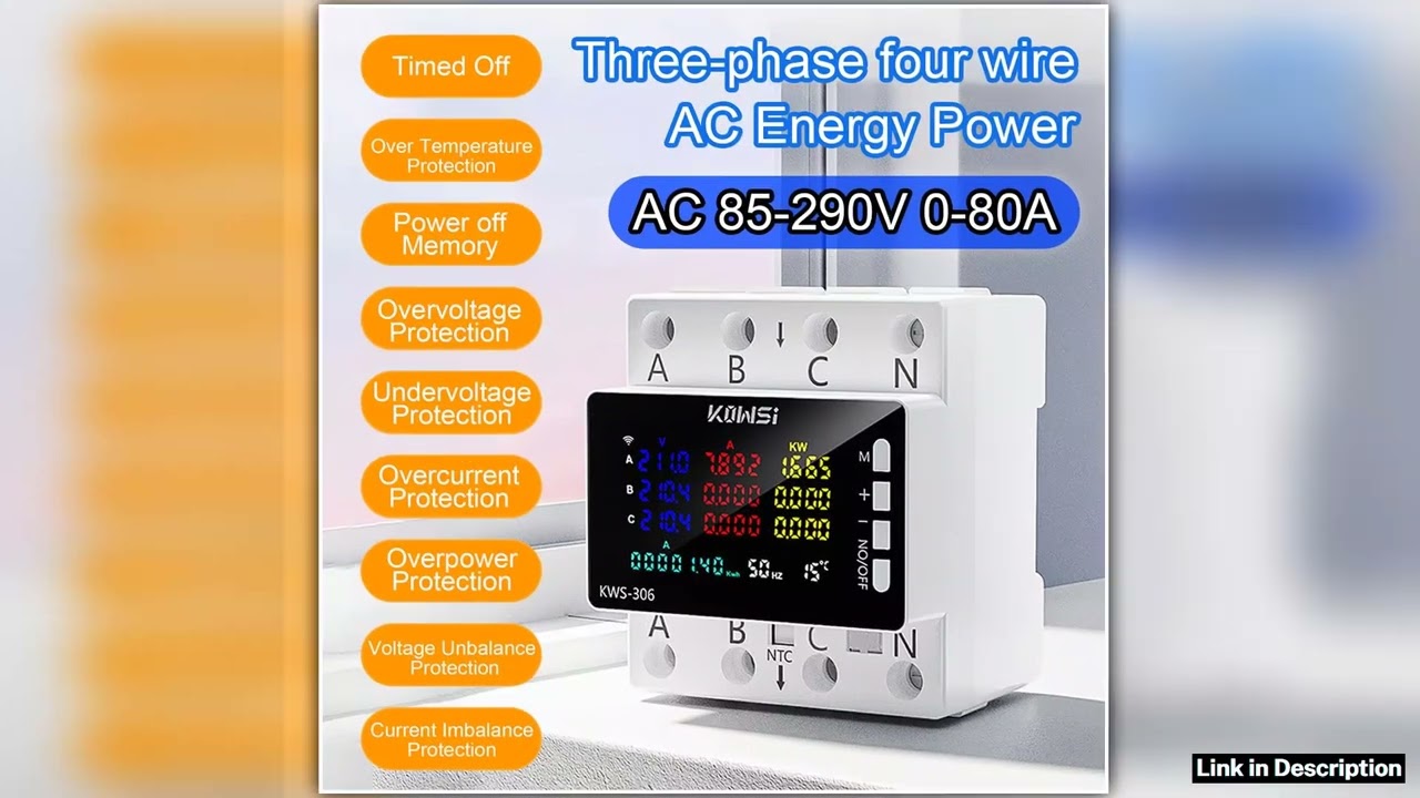 TUYA WifiNO Wifi Power Energy Meter DIN Rail 3 Phase Electric Wattmeter AC 85290V Electricity