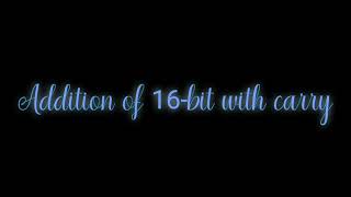 Lab 2 addition of 16 bit Microprocessor Profile