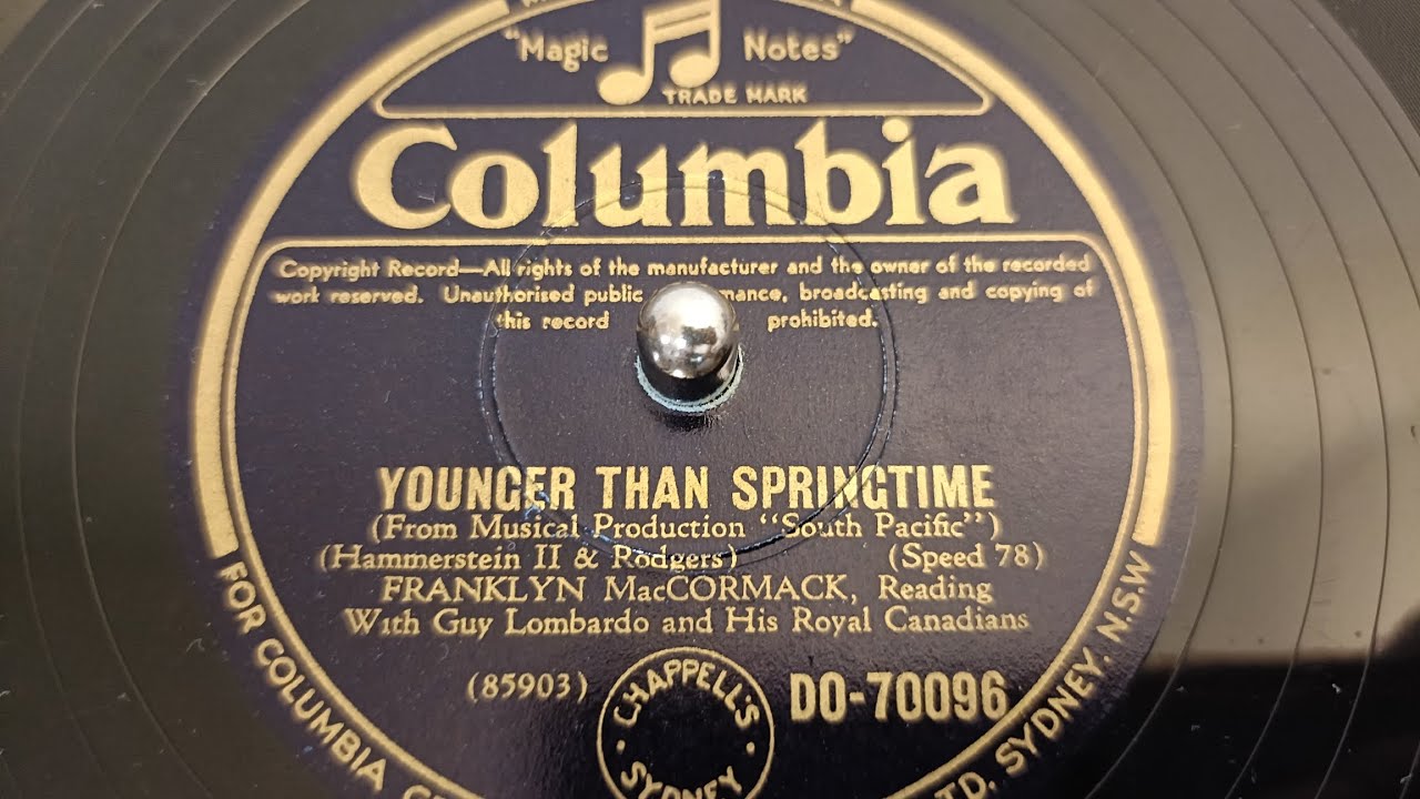 'Younger Than Springtime', Franklyn MacCormack with Guy Lombardo and His Royal Canadians