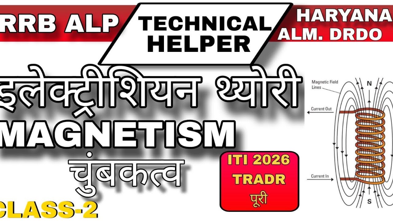Electrician theory |  Magnetic 🧲|RRB ALP, DRDO UPPCAL TG2, ISRO,Technical Helper 🔥ITI2026| All Exam 