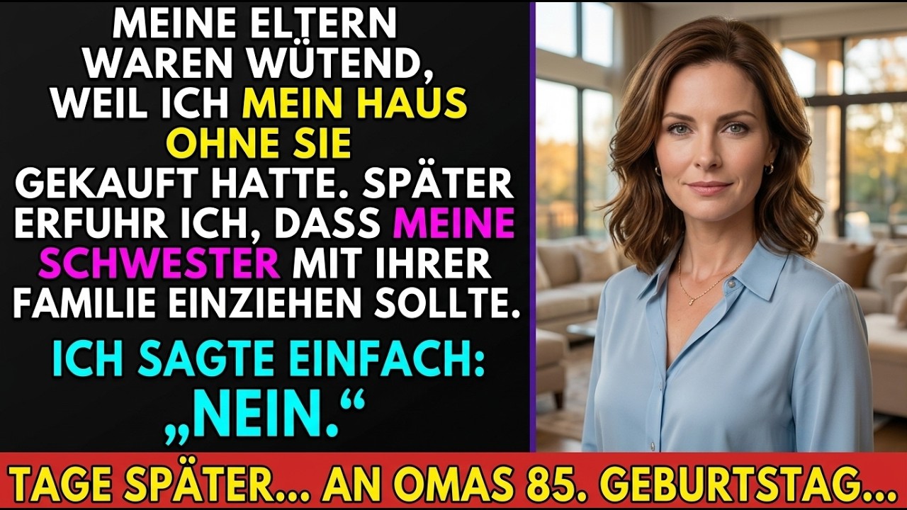 Meine Eltern schrien mich in meinem eigenen Wohnzimmer so laut an, dass meine neuen Nachbarn wahrscheinlich dachten, jemand würde ausgeraubt. „Wie konntest du ein Haus mit vier Schlafzimmern...