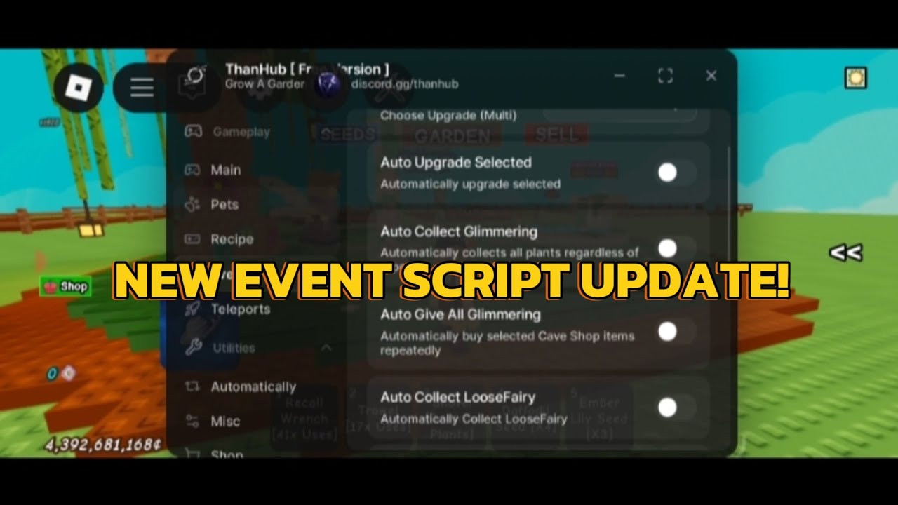 НОВЫЙ СКРИПТ ОБНОВЛЕНИЯ «ВЫРАЩИВАЙ САД» — ОБНОВЛЕНИЕ СОБЫТИЯ ФЕЙ, АВТОМАТИЧЕСКАЯ ОТПРАВКА, АВТОМА...