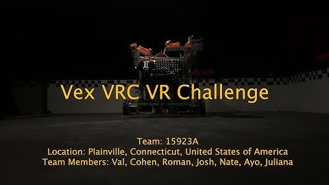 15923A Vex VRC VR Skills Challenge
