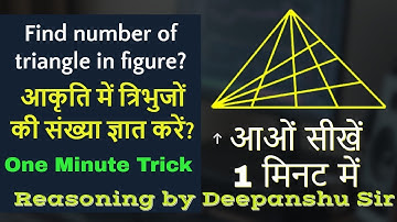 triangle counting tricks | One minute tricks | Reasoning by deepanshu sir #Shorts