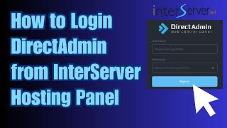 how to login directadmin from interserver hosting panel