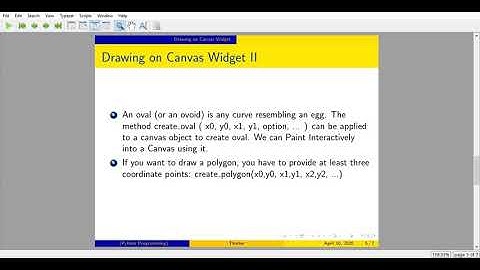 Python GUI Programming-Tkinter Canvas Widget