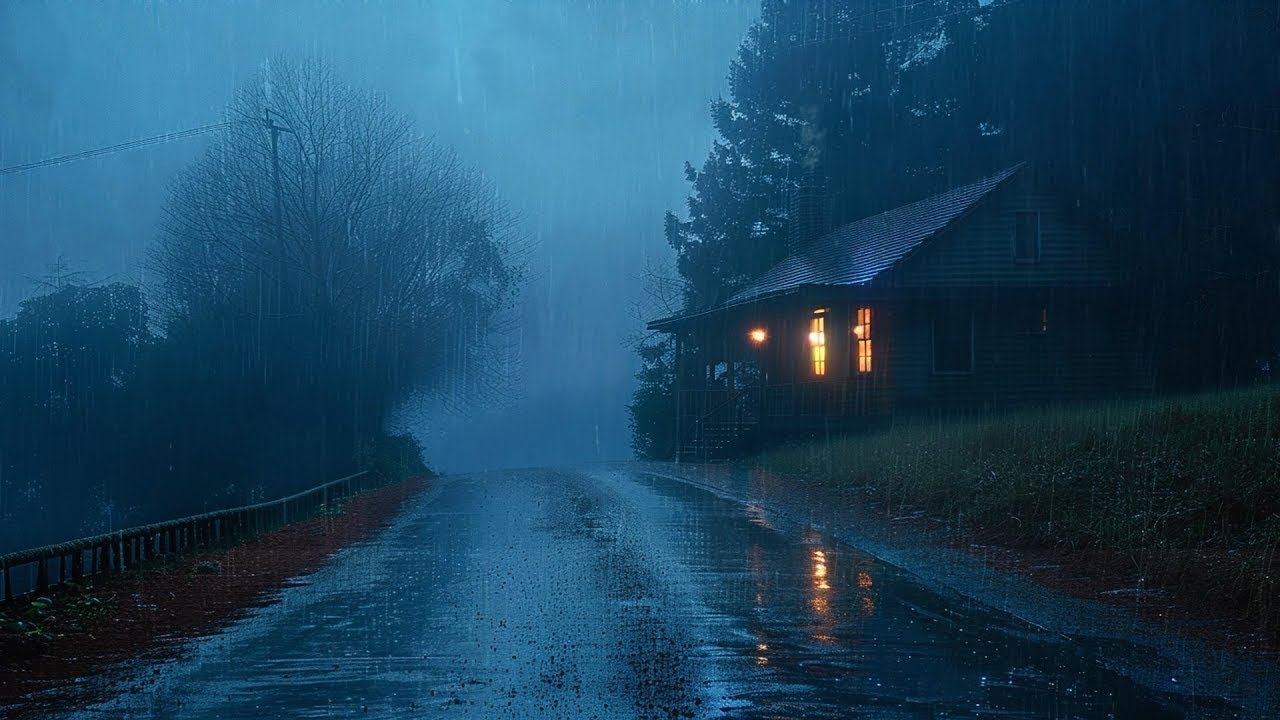 Goodbye Stress to Sleep Soundly with Mighty Tropical Storm, Heavy Rain, Strong Wind & Thunder Sounds