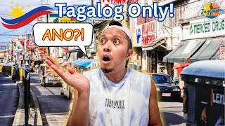 American Speaks TAGALOG ONLY Challenge in BGC Philippines (English Subtitles)