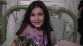 Little Girl's Precious Reaction to Surprise New Maine Coon Kitten for Christmas Cries tears of joy