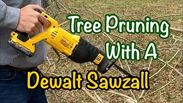 Pruning ornamental trees with Dewalt 20v Reciprocating Sawzall