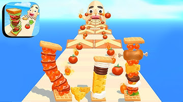 Sandwich Runner ​- All Levels Gameplay Android,ios (Levels 187-190)