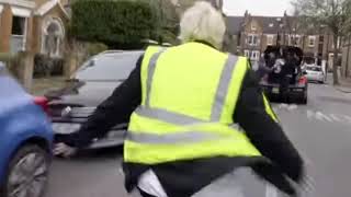 Boris Johnson chases people not wearing a face mask