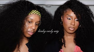 Kinky Curly Wig Install W/ Kinky Edges | Super Versatile | Afsister Wig