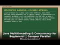 Java Multithreading &amp; Concurrency for Beginners! 🚀 Master Parallel Programming &amp; Ace Interviews!